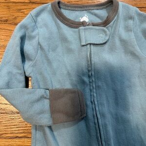 Cloud Island Blue and Gray Baby Footies